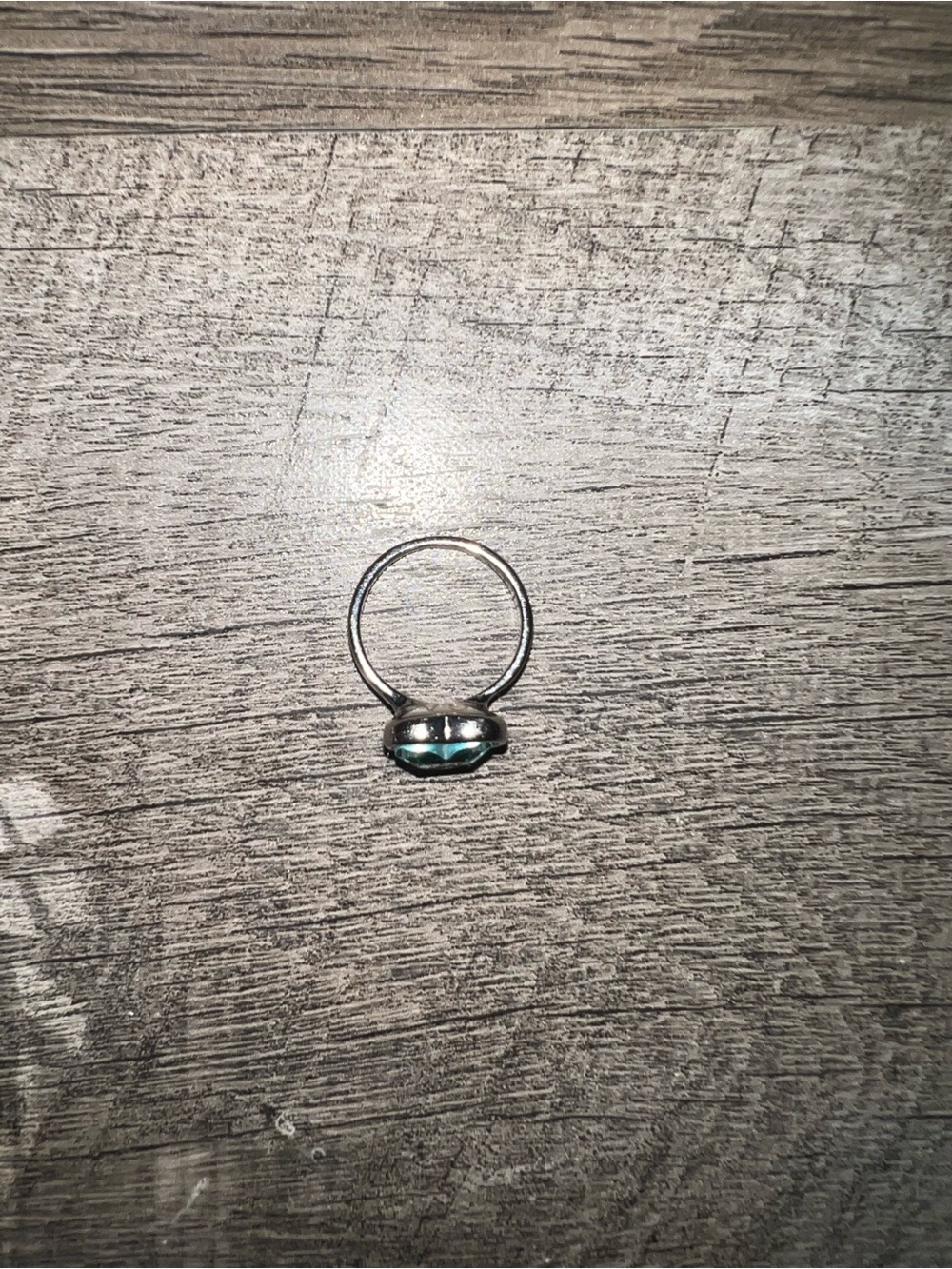 Gracie Abram’s Blue Gem Heart Ring| Size 6 - Picture 3 of 5